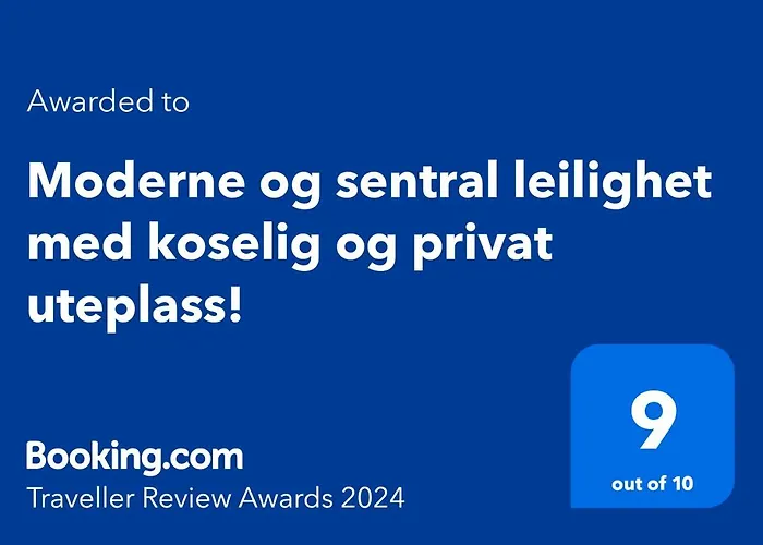 Moderne Og Sentral Leilighet Med Koselig Og Privat Uteplass!
